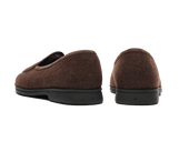 Stride Loafers In Smoked Flannel With Shearling Lining