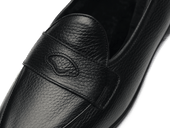Stride Penny Loafers In Moorland Calf With Shearling Lining