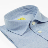 Long Sleeve Polo Shirt In Light Cotton Pique