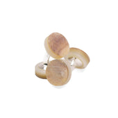 Reversed Mother-of-pearl "Day Rustic" cufflinks, textured surface