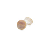 Reversed Mother Of Pearl Day Rustic Cufflinks Textured Surface