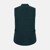 Green Double Breasted Quilted Gilet
