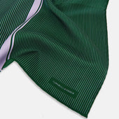 Green And Lilac Stripe Silk Pocket Square