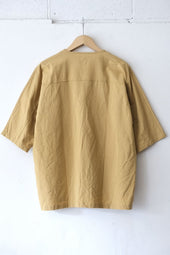 Fujito Henley Neck Shirt Beige Dark Navy Directors Web Shop Powered By Base