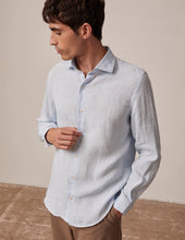 Chemise Aristote en lin bleu clair