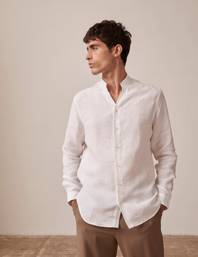 Chemise Carl en lin blanc