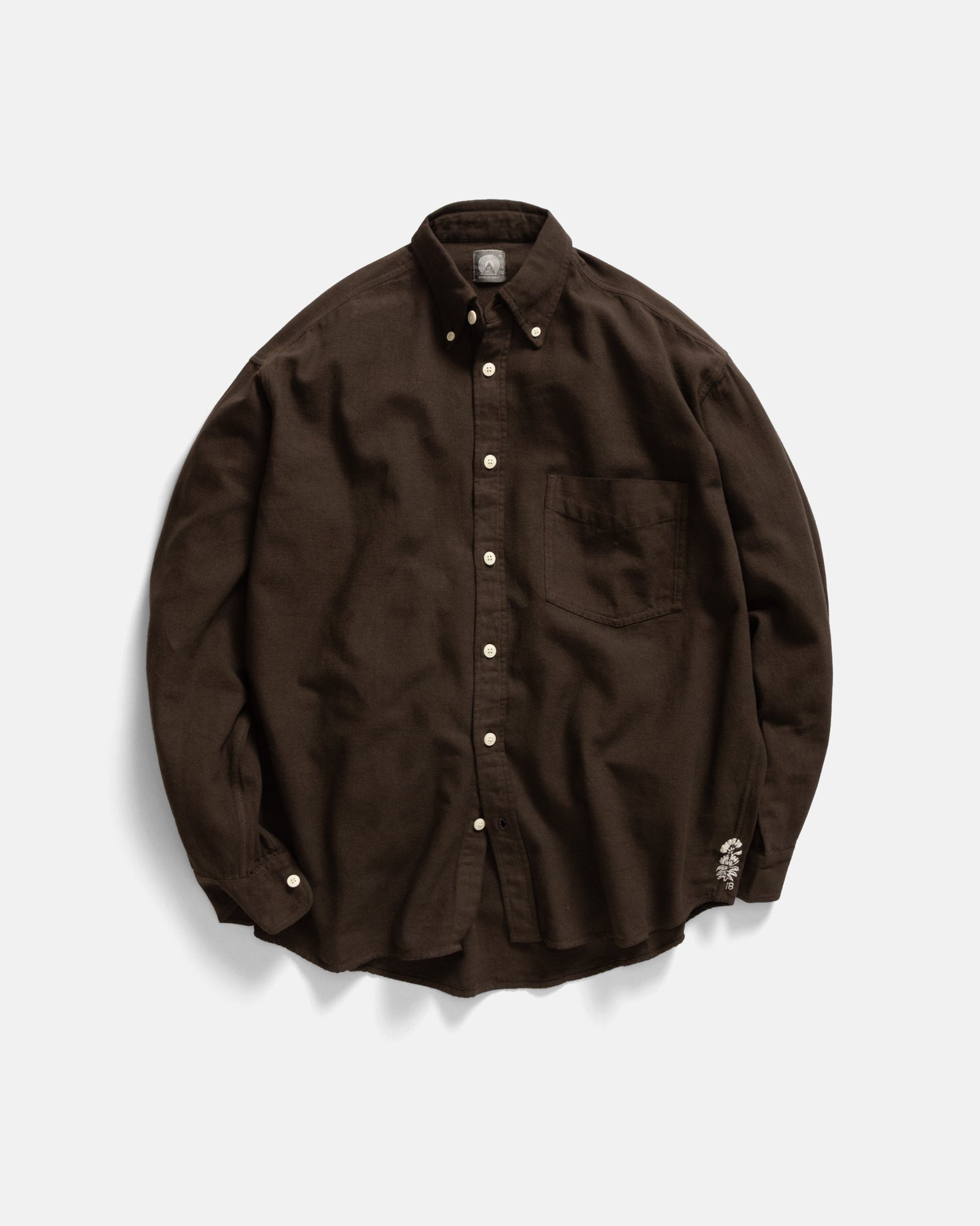 Jesper Vintage Button Down Shirt Fondente Oxford Cloth