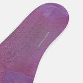 Dark Pink Red Polka Dot Mid Length Socks