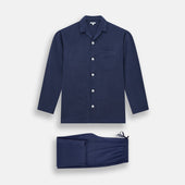Navy Silk Pyjama Set