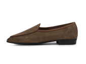 Sagan Rubber Loafers In Olivine Green Asteria Suede