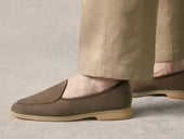 Stride Loafers In Fiji Glove Suede With Natural Sole