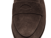 Grand Fleurus Penny Loafers In Dark Brown Shield Suede