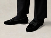 Sagan Opera Bow In Velvet And Gros Grain