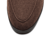 Stride Loafers In Smoked Flannel With Shearling Lining