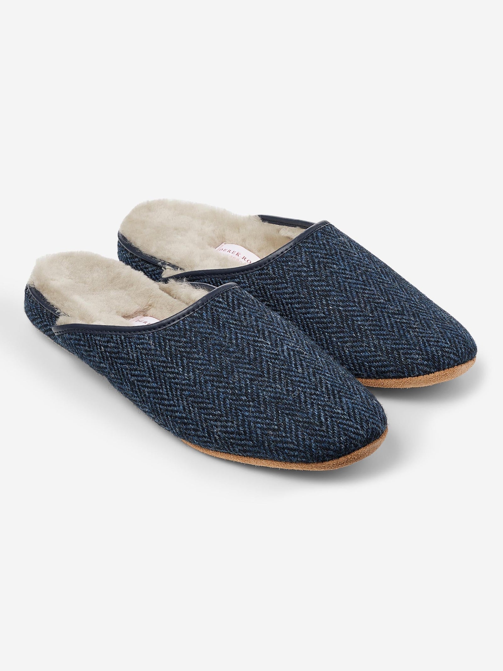Men S Mule Slippers Douglas 2 Harris Tweed Sheepskin