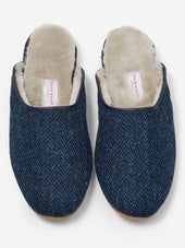 Men S Mule Slippers Douglas 2 Harris Tweed Sheepskin