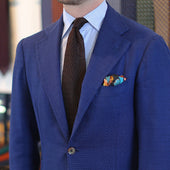 Zigzag Silk Knit Tie