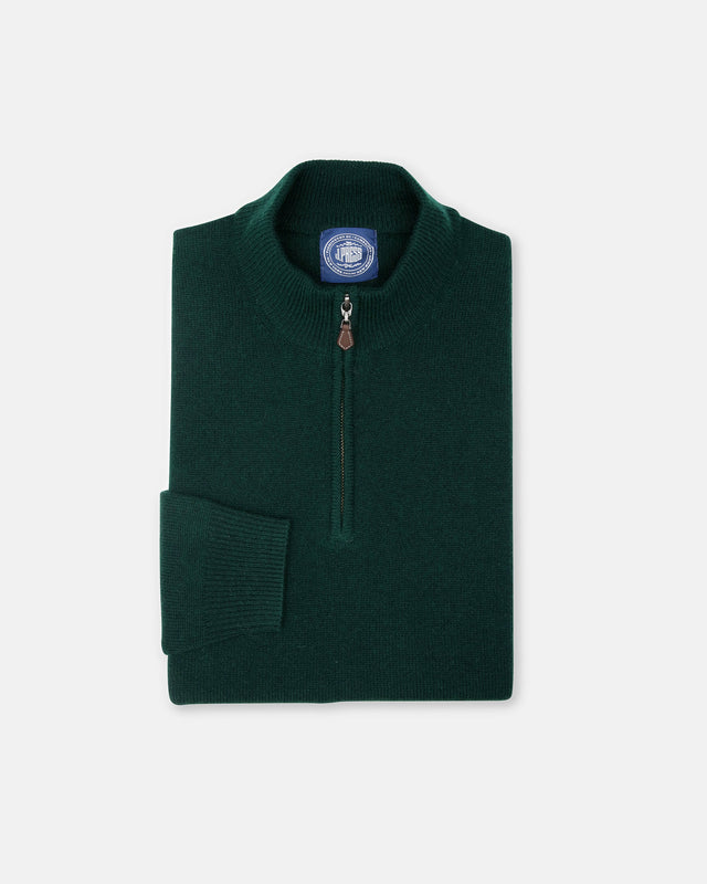 Lambswool Quarter Zip Up Sweater
