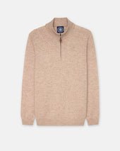 Lambswool Quarter Zip Up Sweater