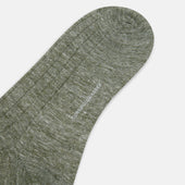 Green Linen Mid Length Socks