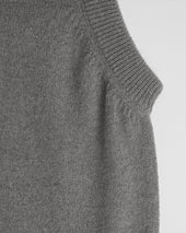 Grey V Neck Cashmere Slipover