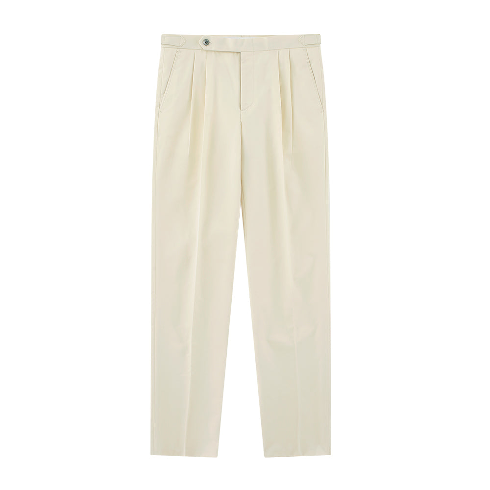 Essential Gaberdine Cotton 2pleats Easy Chino