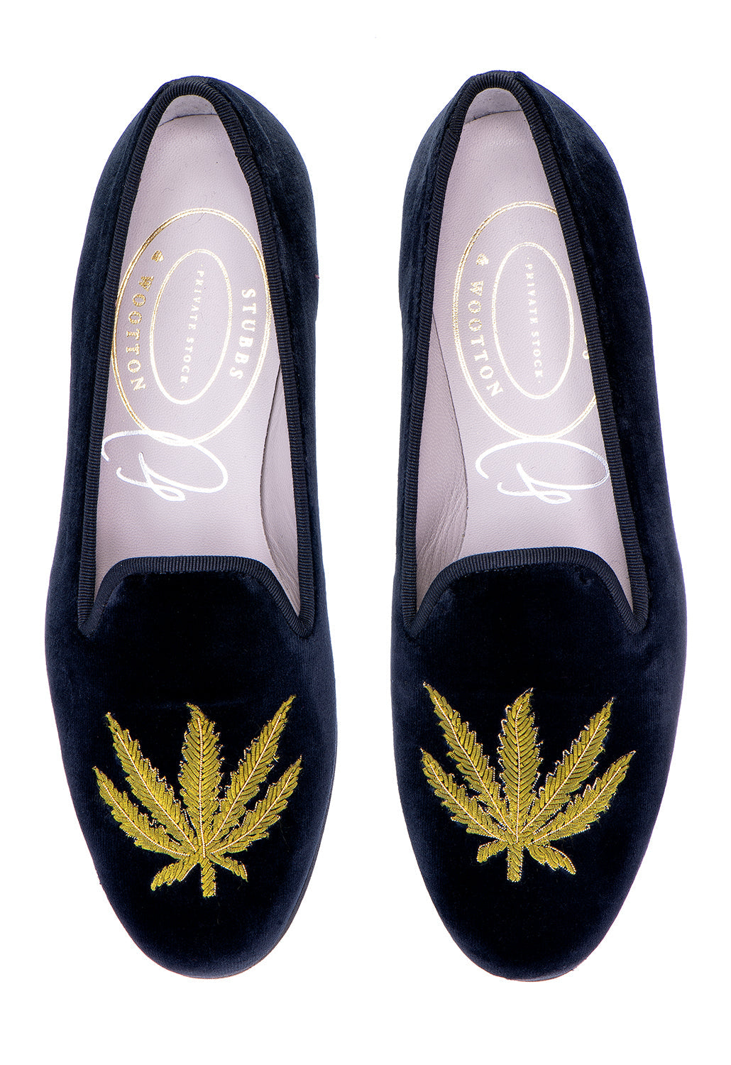 Weed Noir Velvet Slipper (Men)