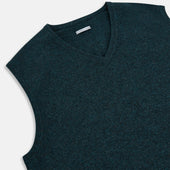 Melange V Neck Cashmere Vest