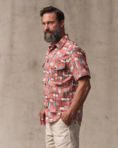 Short Sleeve Lightweight Alaskan Guide Shirt - Russet Print