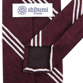 Triple Bar Shantung Silk Tie Hand Rolled