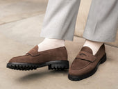 Pall Mall Loafers In Ebony Brown Nubuck