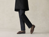 Sagan Rubber Tassel Loafers In Deep Asteria Suede