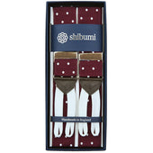 Dotted Barathea Braces - Burgundy