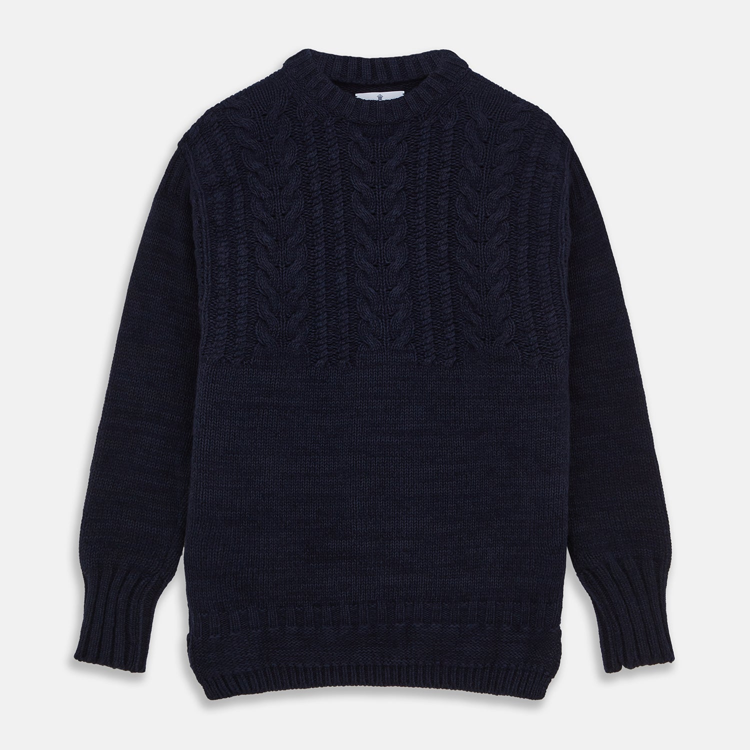 Wool And Cotton Blend Albany Guernsey Jumper