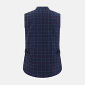 And Purple Plaid Check Padded Gilet