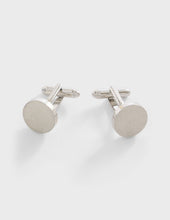 Brushed silver cufflinks