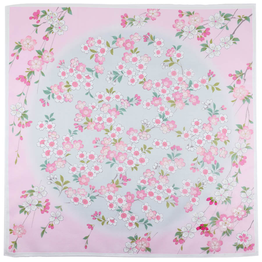 Kimono Motif Cotton Handkerchief Pink