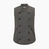 Shadow Grey Double Breasted Quilted Gilet