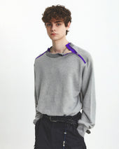 Army Double Zip Sweatshirt Melange