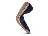 Calvi Slippers In Marina Luxe Suede And Gros Grain