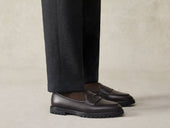 Grand Varenne Loafers In Dark Brown Shield Calf