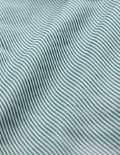 Semi Fitted Green Striped Easy Iron Shirt