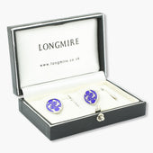 Longmire Sterling Ivy Enamel Chain Link Cufflinks