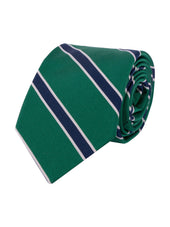 Green With Navy Blue Stripe Tie