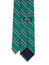 Green With Navy Blue Stripe Tie