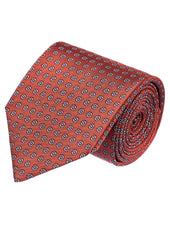 Isaia Orange Floral Dot Tie