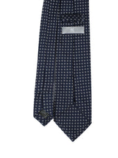 Dark Blue Hollow Dot Tie