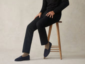 Stride Loafers In Midnight Glove Suede Sole