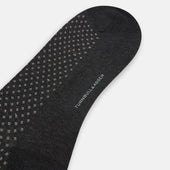 Grey Motif Mid Length Socks