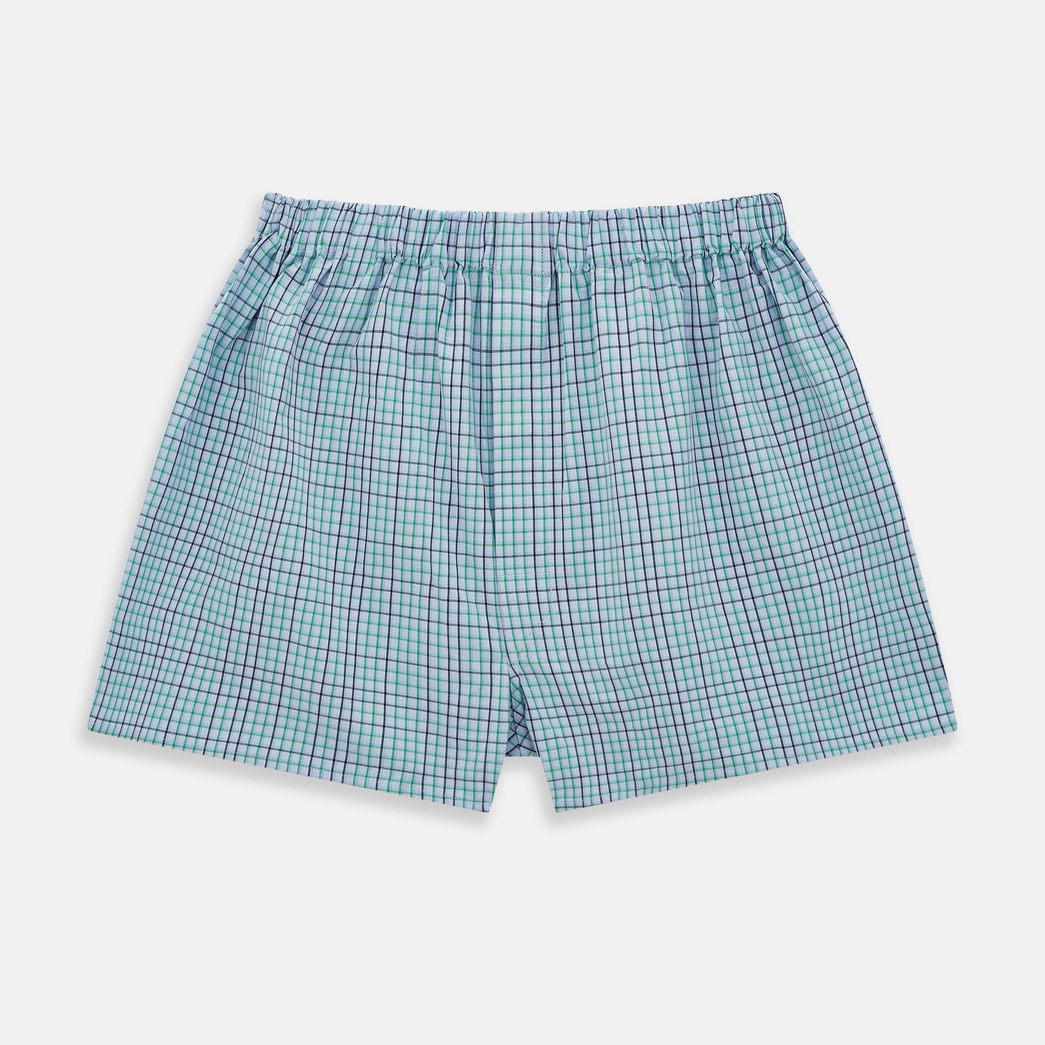 Pale And Green Multi Check Godfrey Boxer Shorts